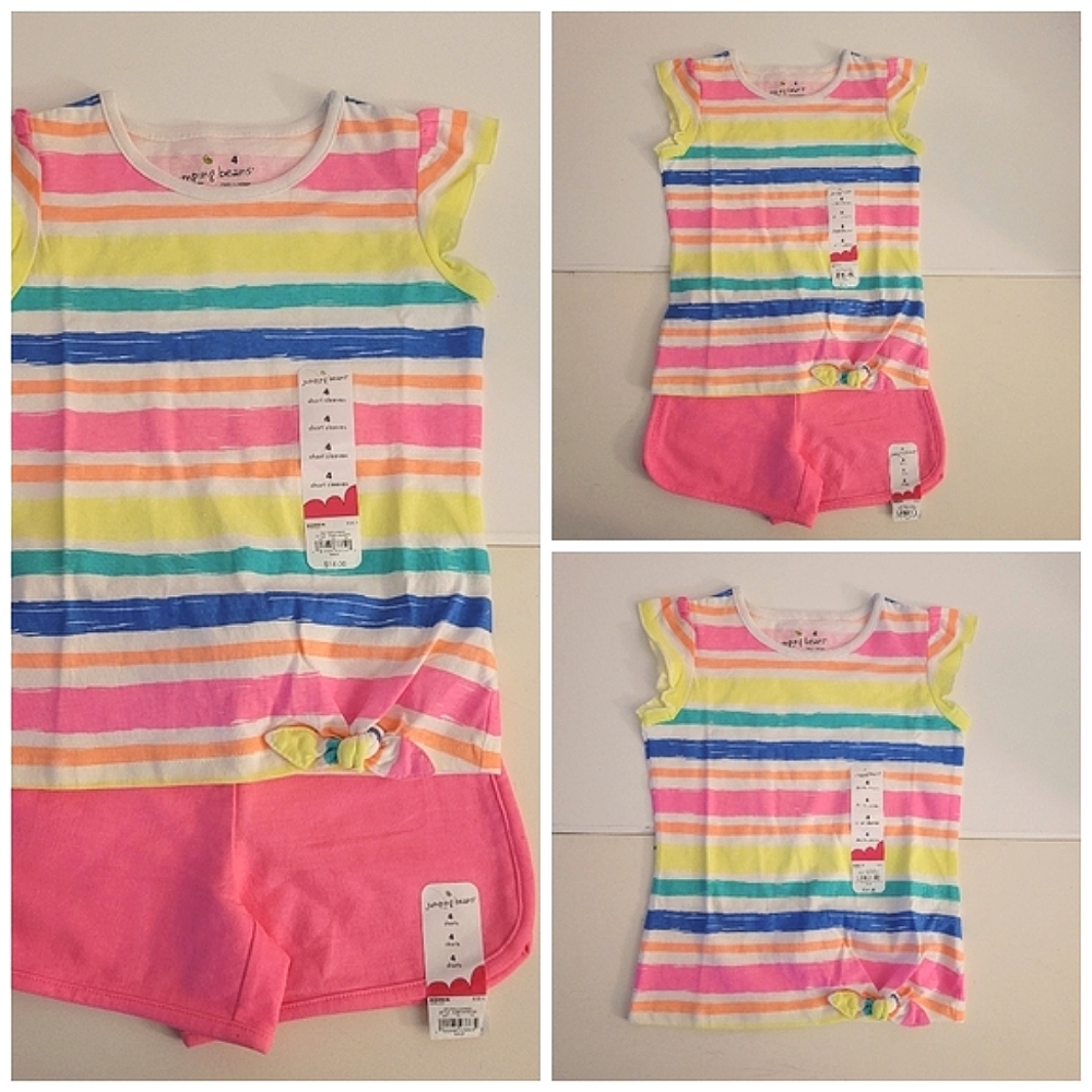 Jumping beans Girls 2 Piece T-Shirt  Shorts Set
